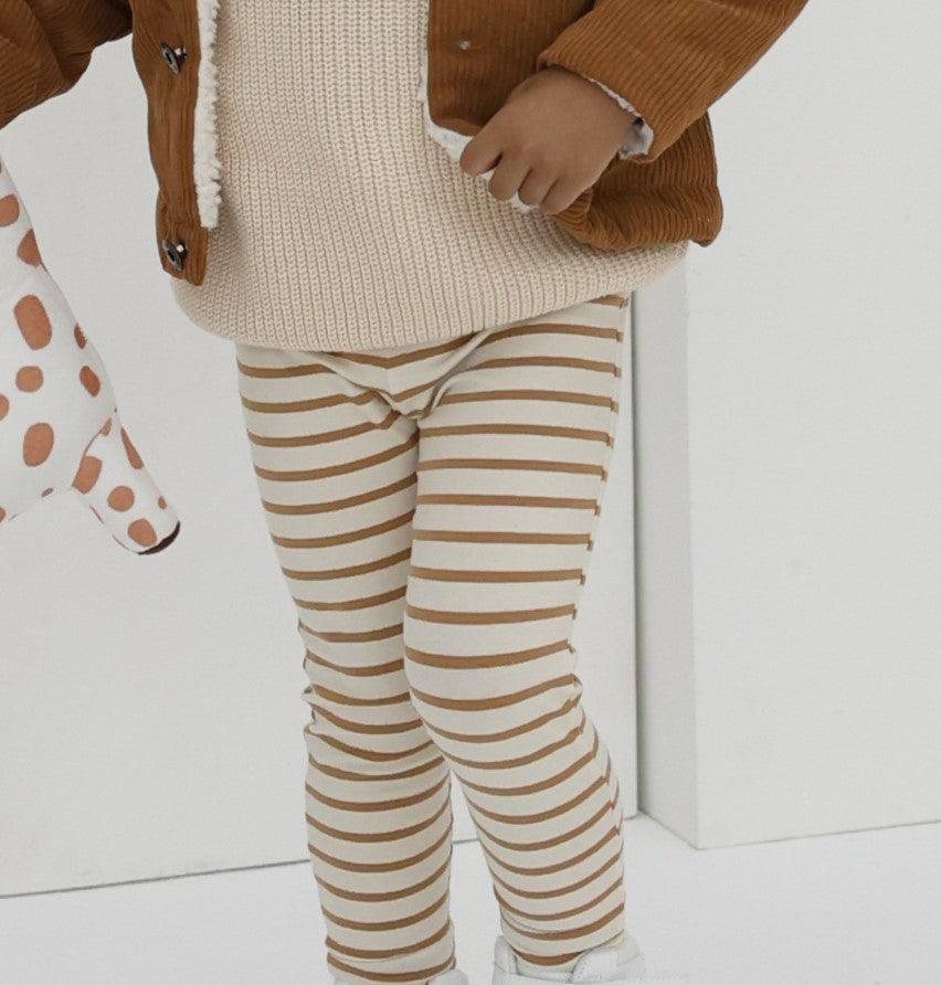 leggings caramel stripes