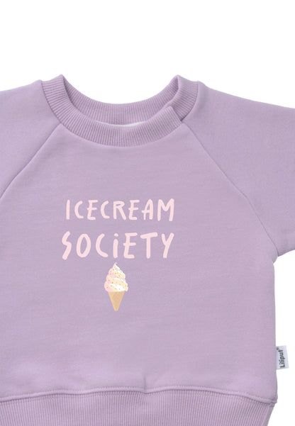 flieder mit Print "Icecream Society"