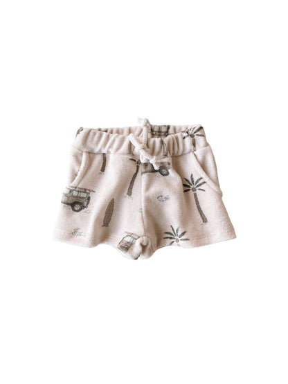 Shorts aus Frottee Palm & Cars